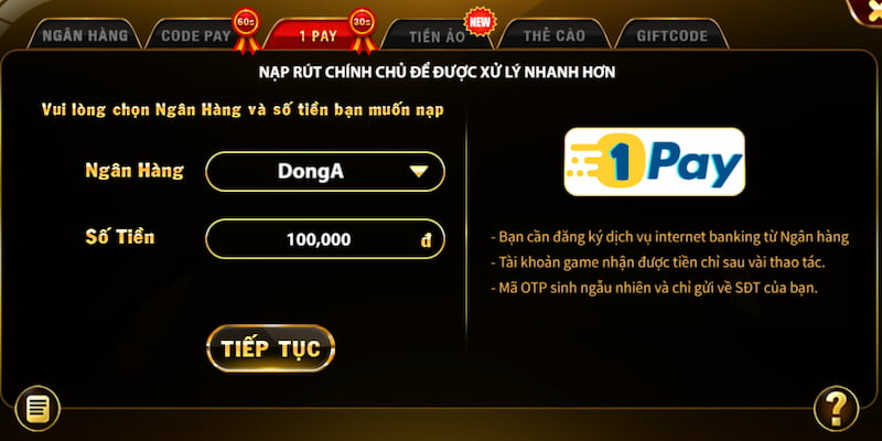 Quy trình nạp tiền net88 đơn giản, dễ thực hiện
